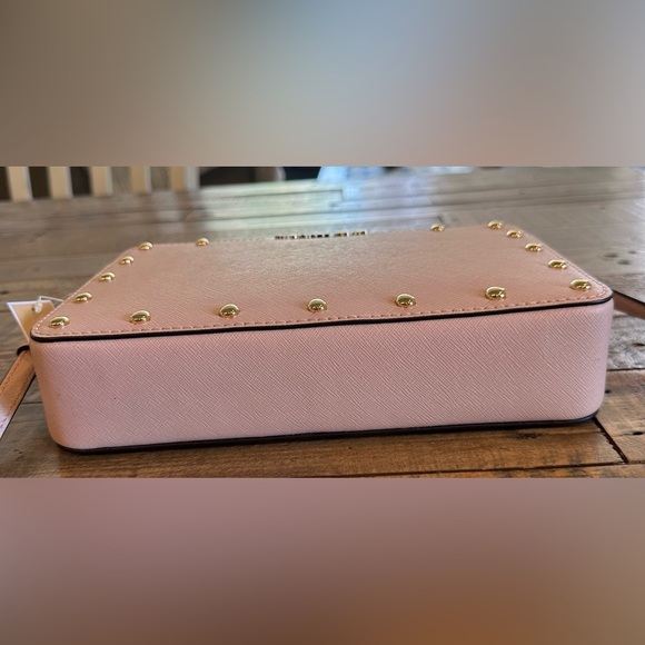 Michael Kors Sandrine Stud Light Pink Leather Crossbody Bag New With Tag - Picture 3 of 9